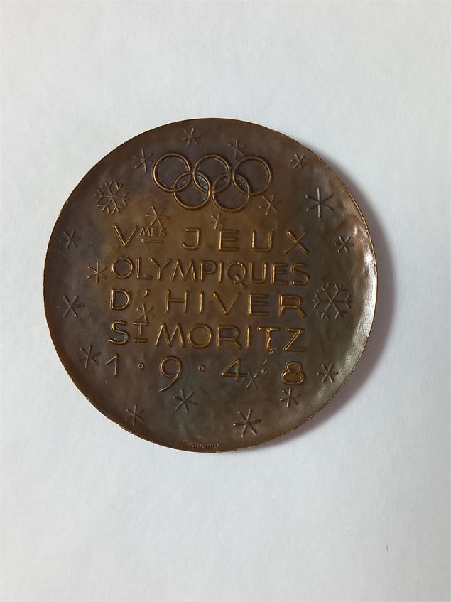 Médaille de bronze James Couttet JO Saint-Mortitz 1948
