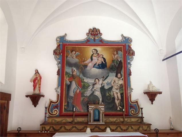 Courchevel : chapelle Saint-Marguerite, retable baroque - DD/FACIM