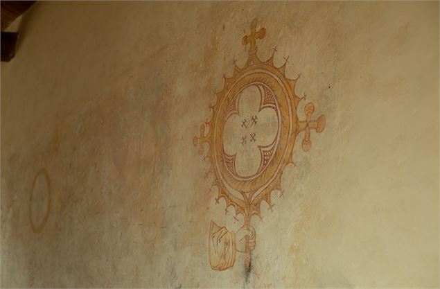 Détail de fresque : Croix de consécration - M-Art Photographie