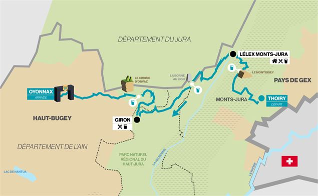 Carte du 65km by Pays de Gex Agglomération - Ultra 01