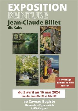 Exposition de Jean-Claude Billet dit Kako - Le Caveau Bugiste