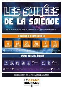Affiche Les Soirées de la Science - OT du Grand-Bornand