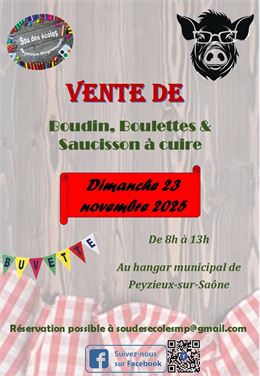 Vente de boudin et boulettes/saucisson à cuire_Peyzieux-sur-Saône