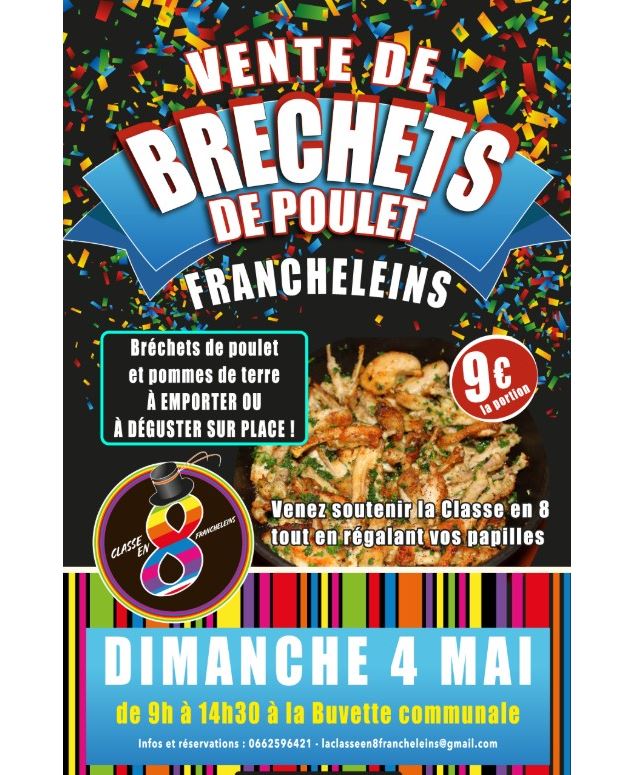 Vente de bréchets de la classe en 8_Francheleins