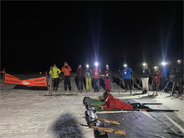 Initiation biathlon de nuit au Grand Coin - Savoie Nordic