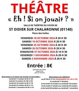 Théâtre de la compagnie "Eh ! Si on jouait ?"_Saint-Didier-sur-Chalaronne