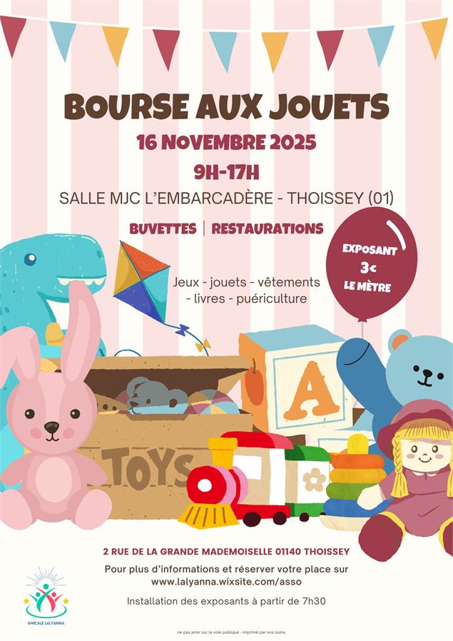 Bourse aux jouets et puériculture - amicale lalyanna