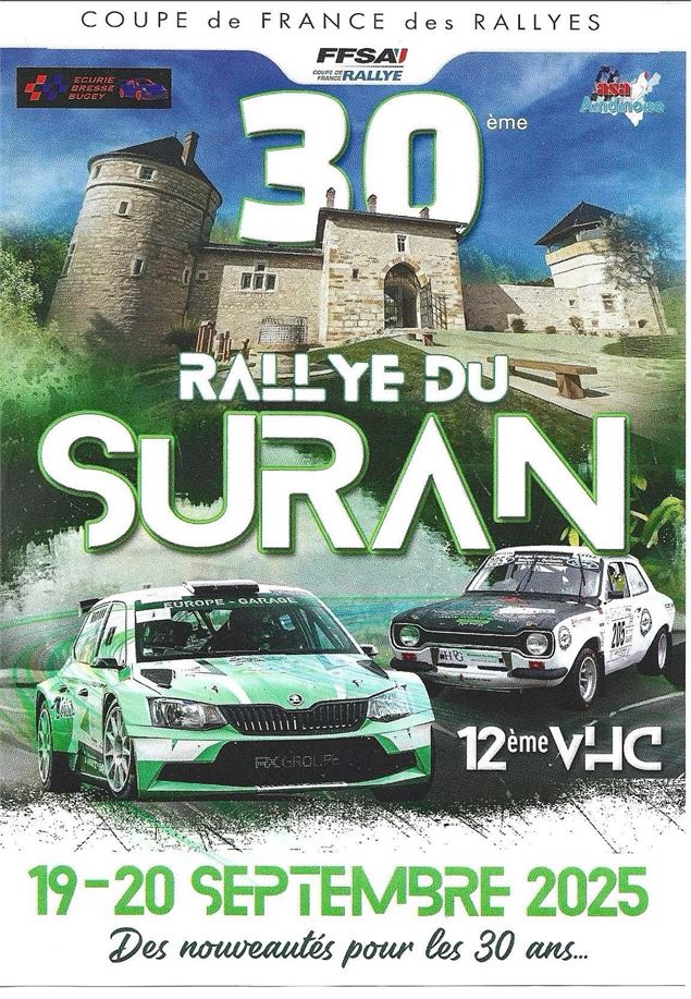 Affiche_30éme RALLYE NATIONAL DU SURAN_Saint-Denis-lès-Bourg - ©Association Sportive Automobile Bres