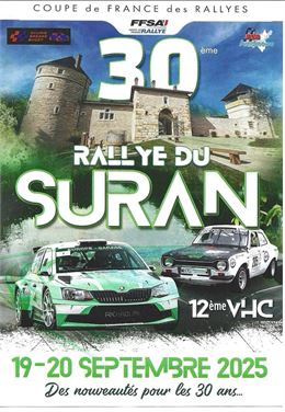 Affiche_30éme RALLYE NATIONAL DU SURAN_Saint-Denis-lès-Bourg - ©Association Sportive Automobile Bres