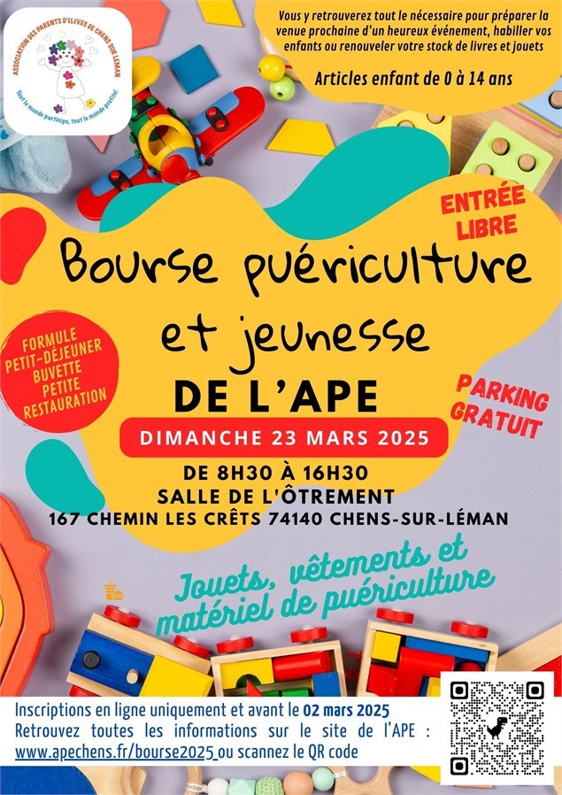 Grande Bourse puériculture et jeunesse de l'APE de Chens
