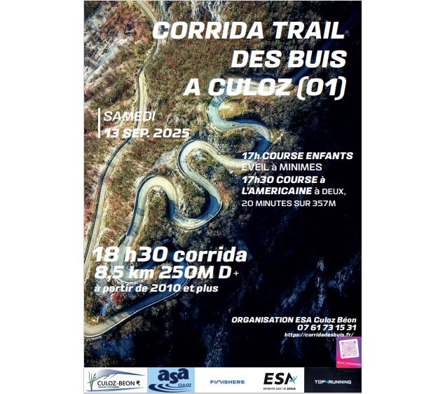 Course pédestre : Corrida trail des Buis de Culoz_Culoz-Béon - ASA Belley