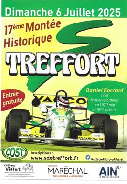 Affiche de la montée historique de véhicules de collections - Comité d'organisation des S de Treffor