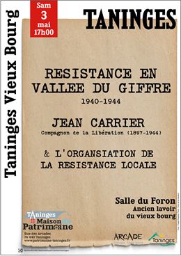 Affiche de la rencontre avec JC Carrier - Association ARCADE Taninges