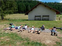 Initiation biathlon à la carabine laser_Plateau d'Hauteville - HBA