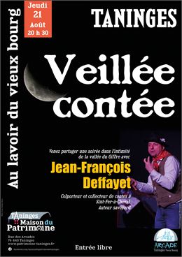 Affiche de la veillée avec JF Deffayet