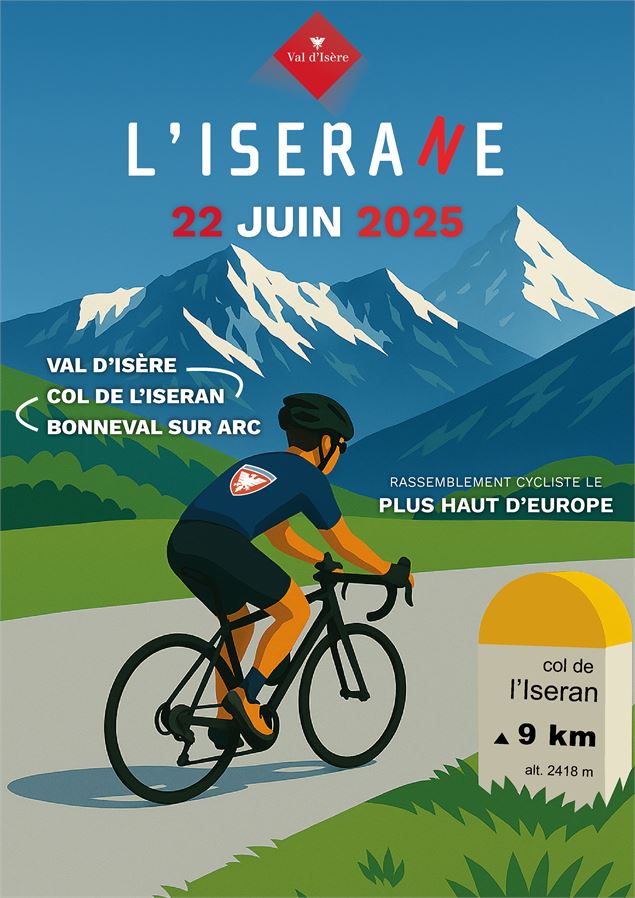 Affiche L'Iserane 2025 - Val d'Isère - Club des Sports de Val d'Isère