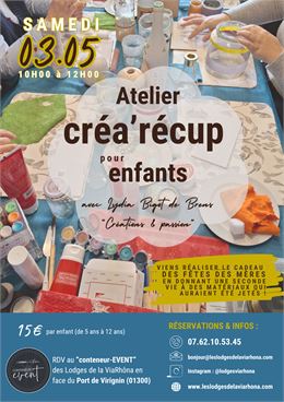 Atelier enfant créa'récup - les lodges de la viarhona
