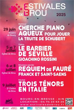 Affiche Estivals de Brou 2025 à Bourg-en-Bresse - ©Estivales de Brou
