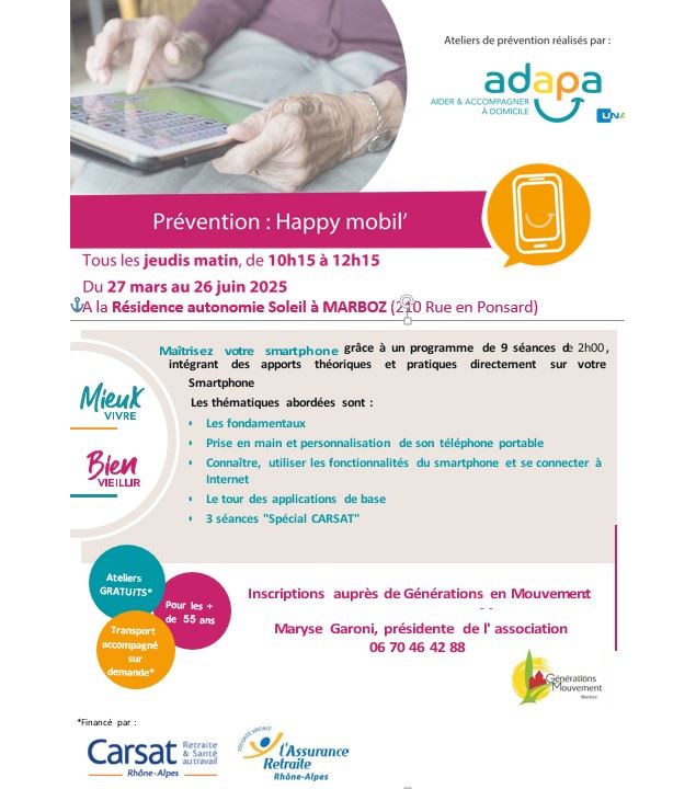 Affiche utilisation d'un smartphone - maryse GARONI