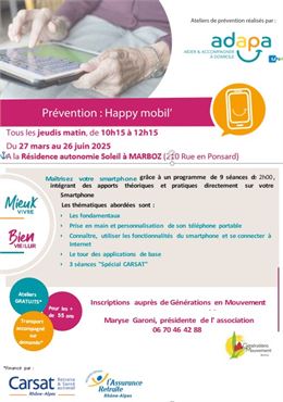 Affiche utilisation d'un smartphone - maryse GARONI