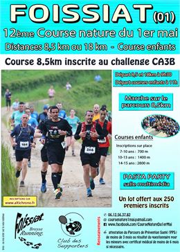Affiche Course Nature du 1er mai 2025 - Foissiat Bresse Running