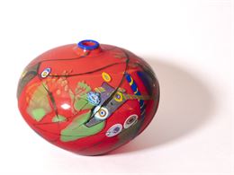 Jan Erik Ritzmann, Vase, verre soufflé multicouche et inclusions intercalaires, photo Cyril Bouchet 
