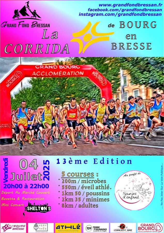 La corrida d'été de Bourg-en-Bresse - https://www.grandfondbressan.fr/index.php/fr-fr/courses/lacorr