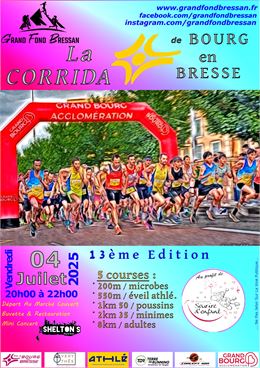 La corrida d'été de Bourg-en-Bresse - https://www.grandfondbressan.fr/index.php/fr-fr/courses/lacorr