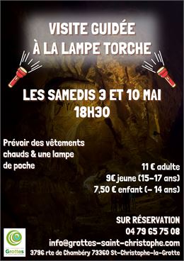 Visite à la lampe torche - Grottes de Saint-Christophe