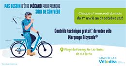 Contrôle technique vélo gratuit par Vélodéa - Aix-les-Bains - Agence Écomobilité Savoie Mont-Blanc
