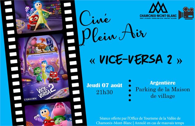 Ciné plein air « Vice-Versa 2 »_Argentière