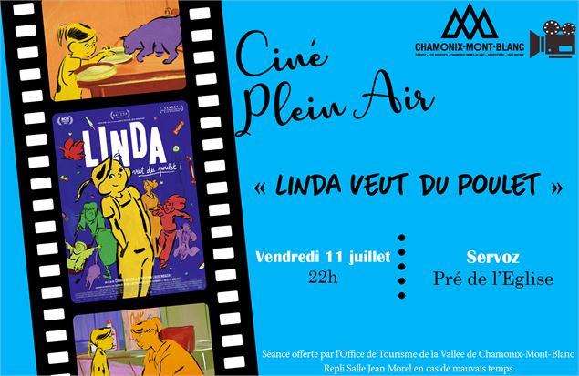 Ciné plein air « Linda veut du poulet »_Servoz