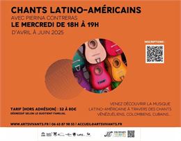 affiche orange avec guitares colorées dans une bulle - EAVFS