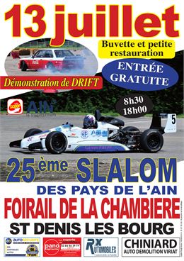 Affiche_25ème Slalom Automobile des Pays de l'AIN_Saint-Denis-lès-Bourg - ©Graphic Desigb Service