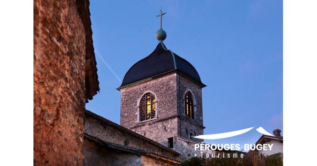 clocher de l'église - Perino Marilou - Pérouges Bugey Tourisme