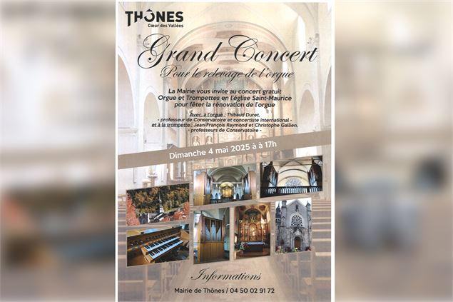 Grand concert pour le relevage de l'orgue_Thônes - Mairie Thônes