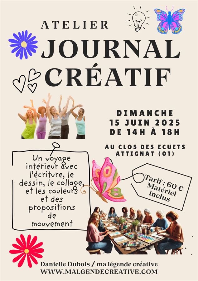 Atelier journal créatif www.malegendecreative.com - Danielle Dubois Ma légende créative
