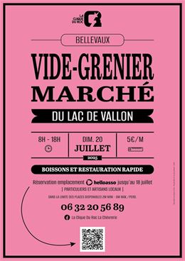 Vide Grenier et Marché des Artisans locaux_Bellevaux - Affiche 2025 - La Clique du Roc