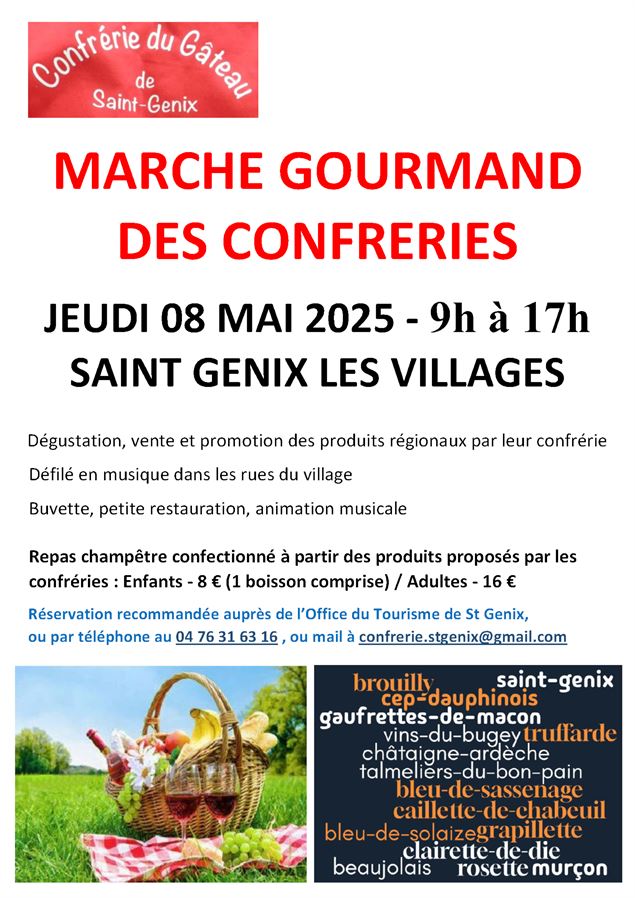 Affiche Marché Gourmand des Confréries - Confrerie du Gâteau de St Genix