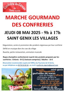 Affiche Marché Gourmand des Confréries - Confrerie du Gâteau de St Genix