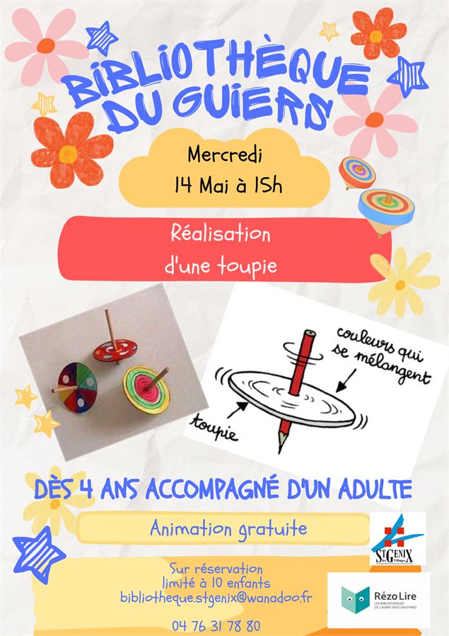 Fabrication d'une toupie en papier - Bibliothèque du Guiers_Saint-Genix-les-Villages