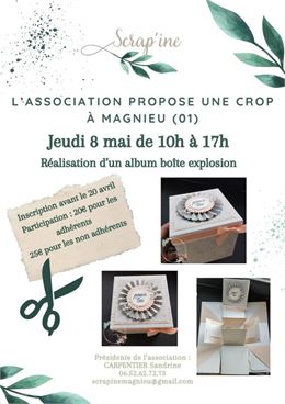 Atelier réalisation d'un album boite explosion_Magnieu - Scrap'ine