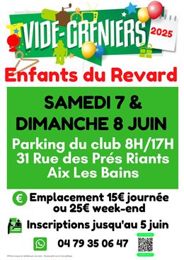 13ème édition du Vide-greniers des Enfants du Revard - ERAIX