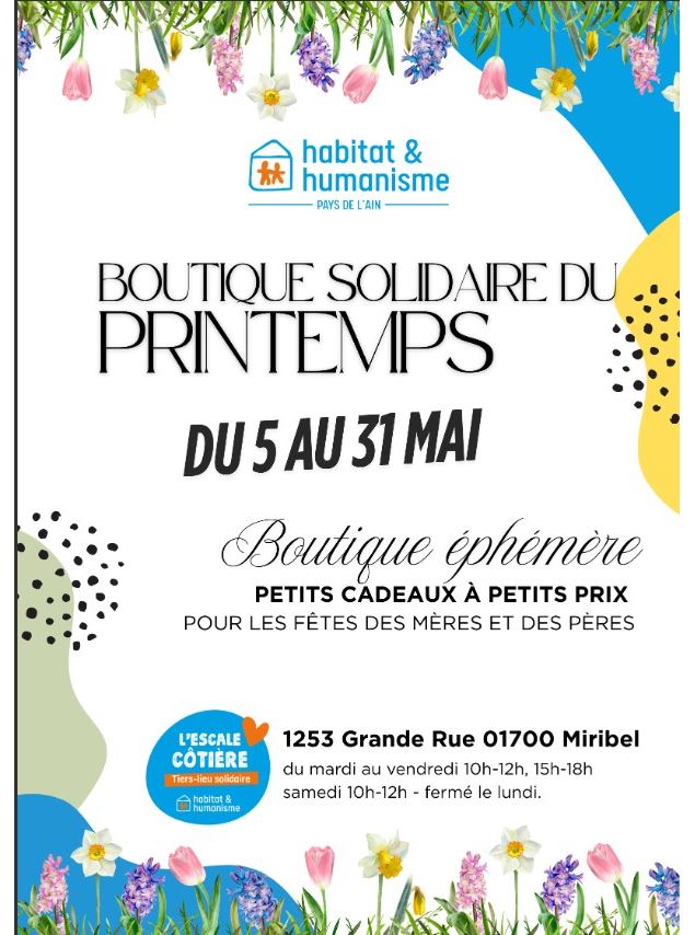 Boutique Solidaire du Printemps - Habitat et Humanisme
