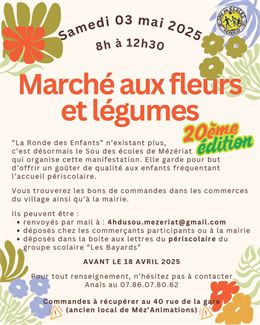 20ème Marché aux plants de fleurs et de légumes_Mézériat