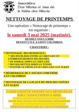 Nettoyage de printemps_Saint-Colomban-des-Villards - Association des Villarins et Amis de la Vallée 