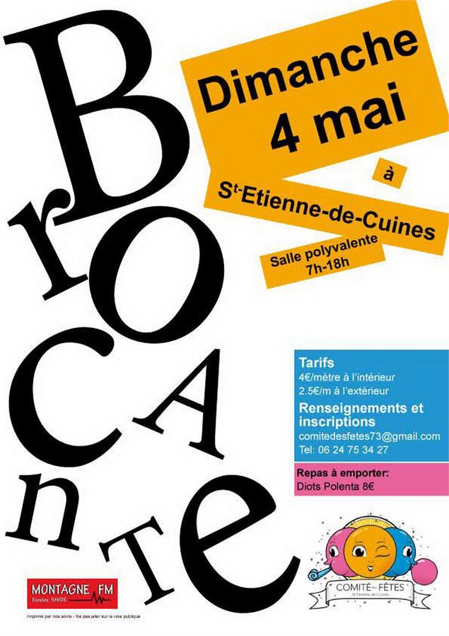 Brocante Cuines 4 mai 2025 - Comité des fêtes de Cuines