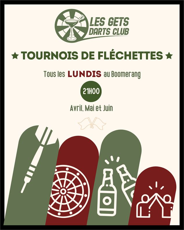 Tournois de fléchettes - Le boomerang