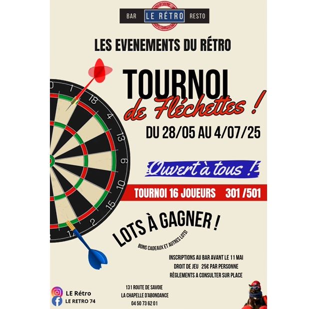 Tournoi de fléchettes au Rétro - Le Rétro