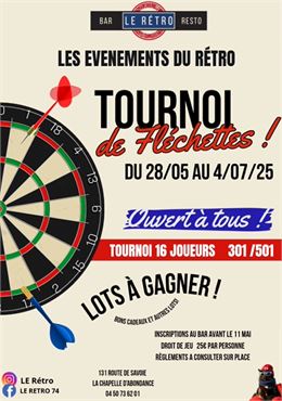 Tournoi de fléchettes au Rétro - Le Rétro